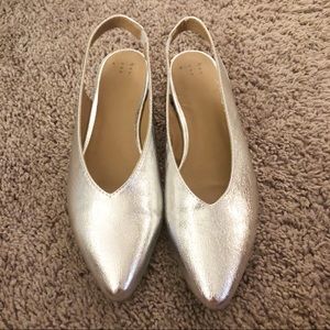 A. New. Day. Women’s Silver Sling Back Ballet Flat